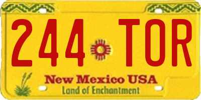 NM license plate 244TOR