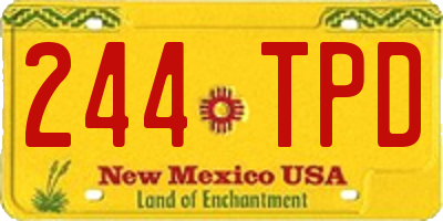 NM license plate 244TPD