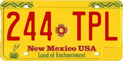 NM license plate 244TPL