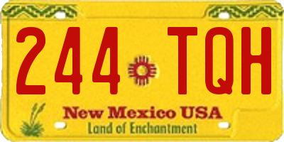 NM license plate 244TQH