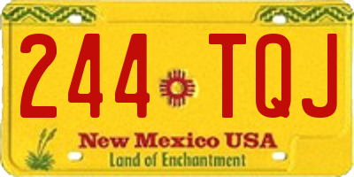 NM license plate 244TQJ