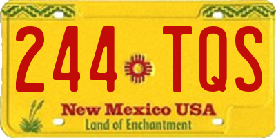 NM license plate 244TQS