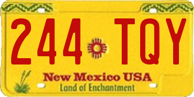 NM license plate 244TQY