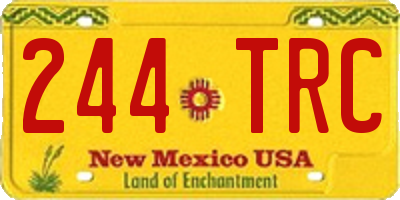 NM license plate 244TRC