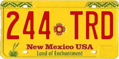 NM license plate 244TRD