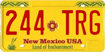 NM license plate 244TRG