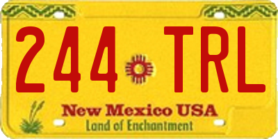NM license plate 244TRL