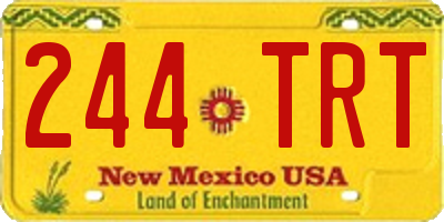 NM license plate 244TRT