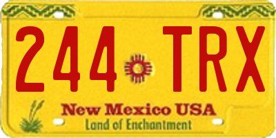NM license plate 244TRX