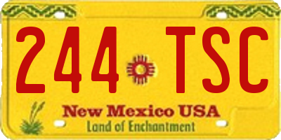 NM license plate 244TSC