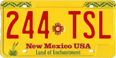 NM license plate 244TSL