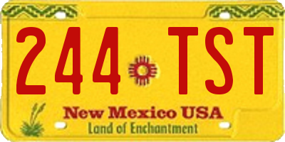 NM license plate 244TST