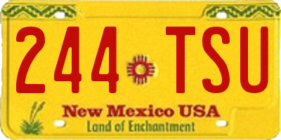 NM license plate 244TSU