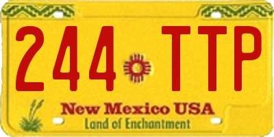 NM license plate 244TTP