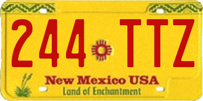 NM license plate 244TTZ