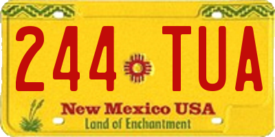 NM license plate 244TUA