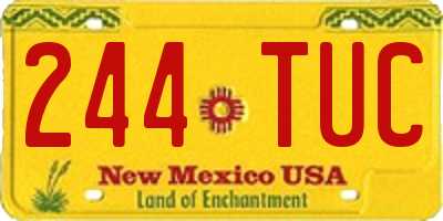 NM license plate 244TUC
