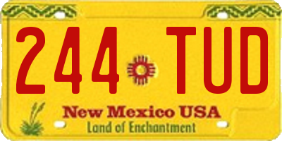 NM license plate 244TUD