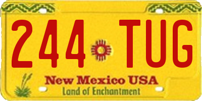 NM license plate 244TUG
