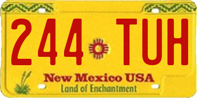 NM license plate 244TUH
