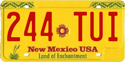 NM license plate 244TUI