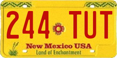NM license plate 244TUT