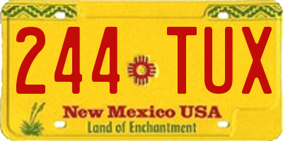 NM license plate 244TUX
