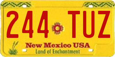 NM license plate 244TUZ