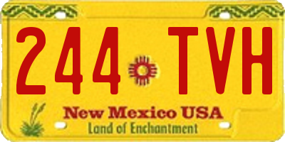 NM license plate 244TVH