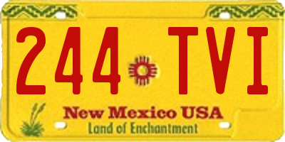 NM license plate 244TVI