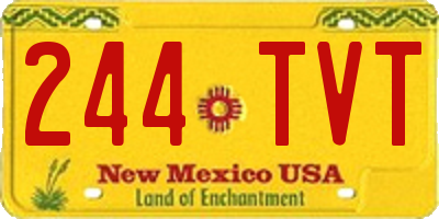 NM license plate 244TVT
