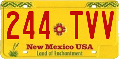 NM license plate 244TVV