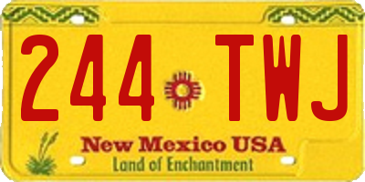 NM license plate 244TWJ