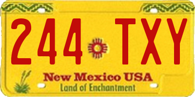NM license plate 244TXY