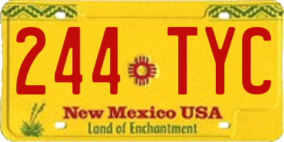 NM license plate 244TYC