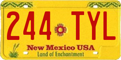 NM license plate 244TYL
