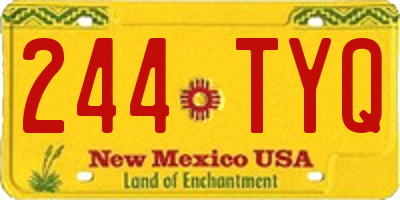 NM license plate 244TYQ