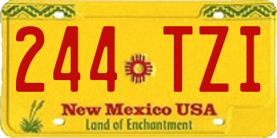 NM license plate 244TZI