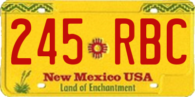 NM license plate 245RBC