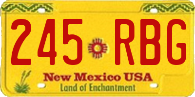 NM license plate 245RBG