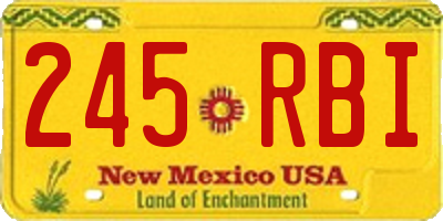 NM license plate 245RBI