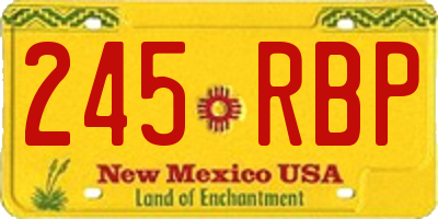 NM license plate 245RBP