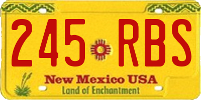 NM license plate 245RBS