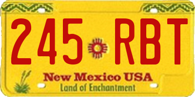 NM license plate 245RBT