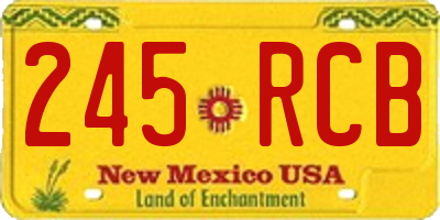 NM license plate 245RCB