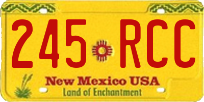 NM license plate 245RCC
