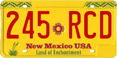 NM license plate 245RCD