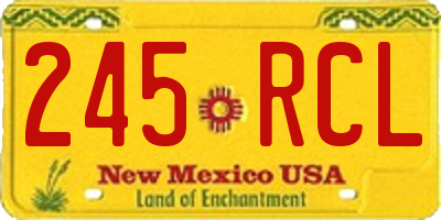 NM license plate 245RCL