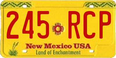 NM license plate 245RCP
