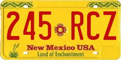 NM license plate 245RCZ